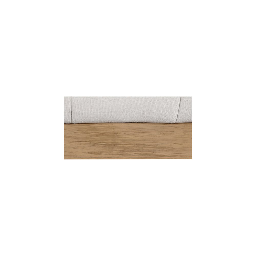 Lucia Cream Linen Textured Fabric Twin Bed. Picture 6