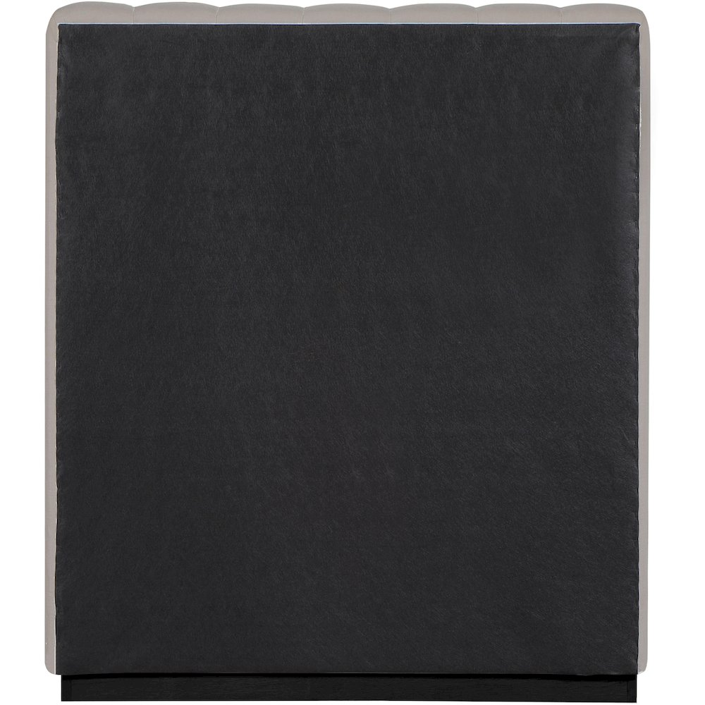 Lucia Grey Linen Textured Fabric Twin Bed. Picture 4