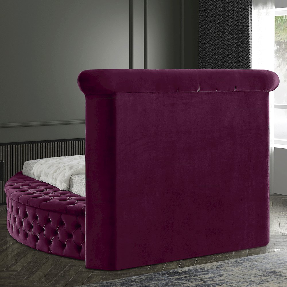 Luxus Purple Velvet Twin Bed. Picture 9