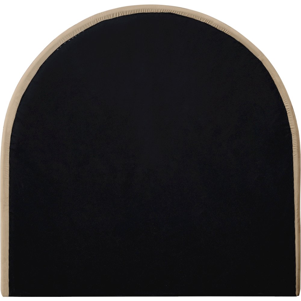 Madrid Beige Velvet Twin Bed. Picture 4