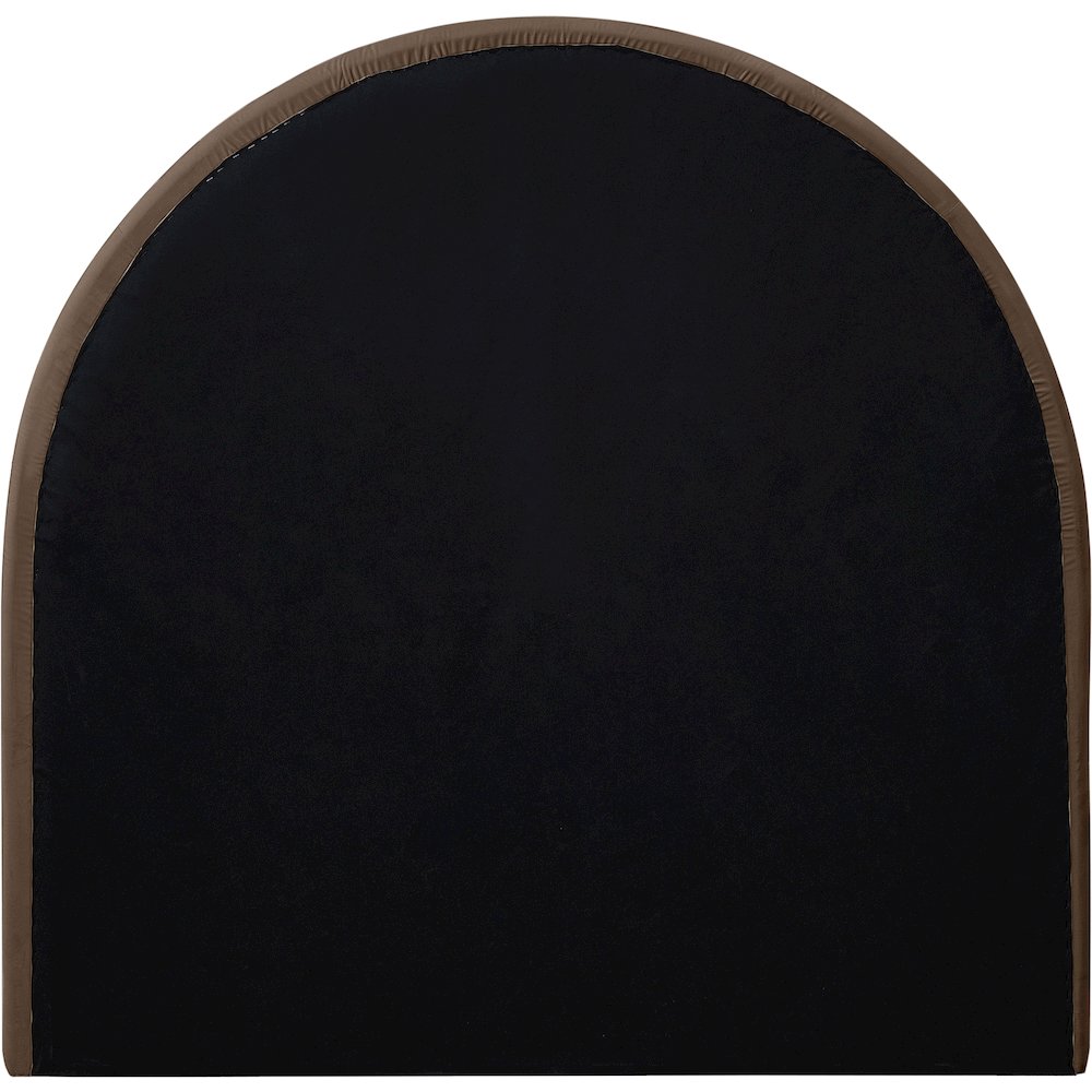 Madrid Brown Velvet Twin Bed. Picture 4