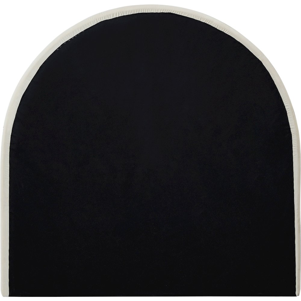 Madrid Cream Velvet Twin Bed. Picture 4