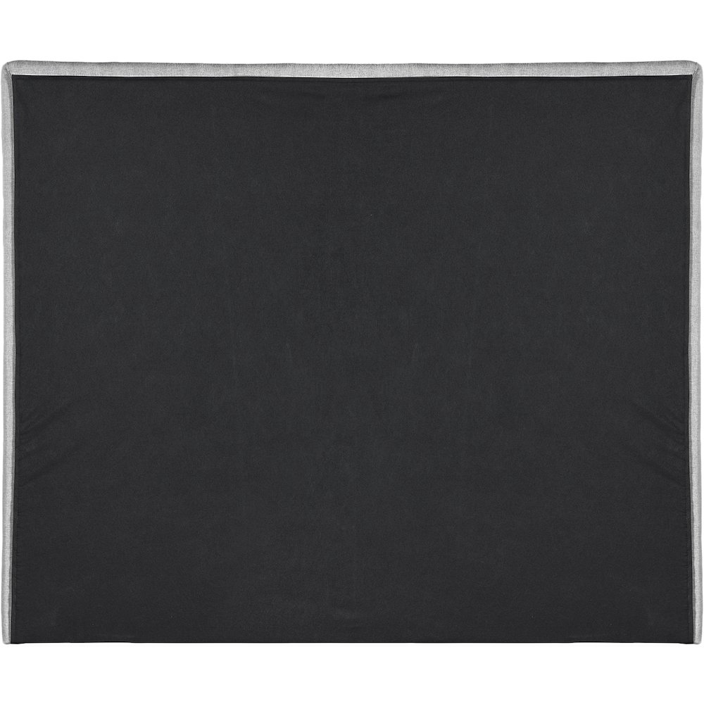 Maxwell Grey Linen Textured Fabric King Bed. Picture 4
