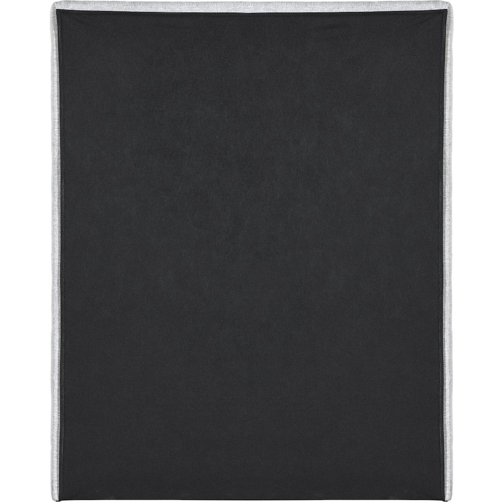 Maxwell Grey Linen Textured Fabric Twin Bed. Picture 4