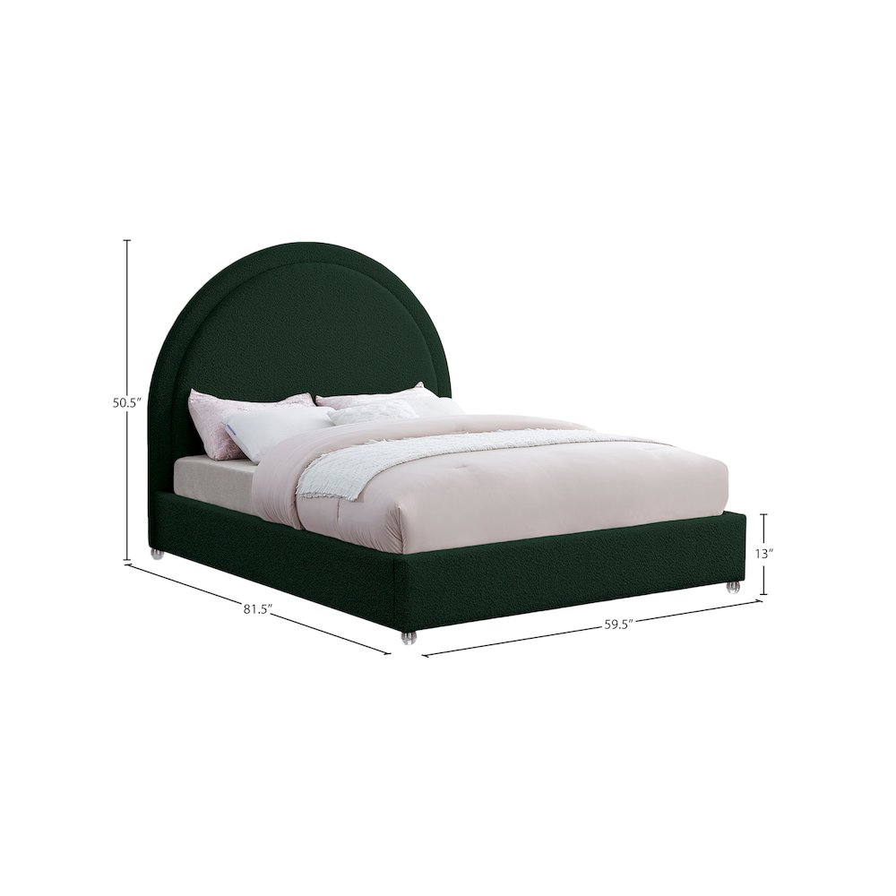 Milo Green Fabric Full Bed. Picture 6