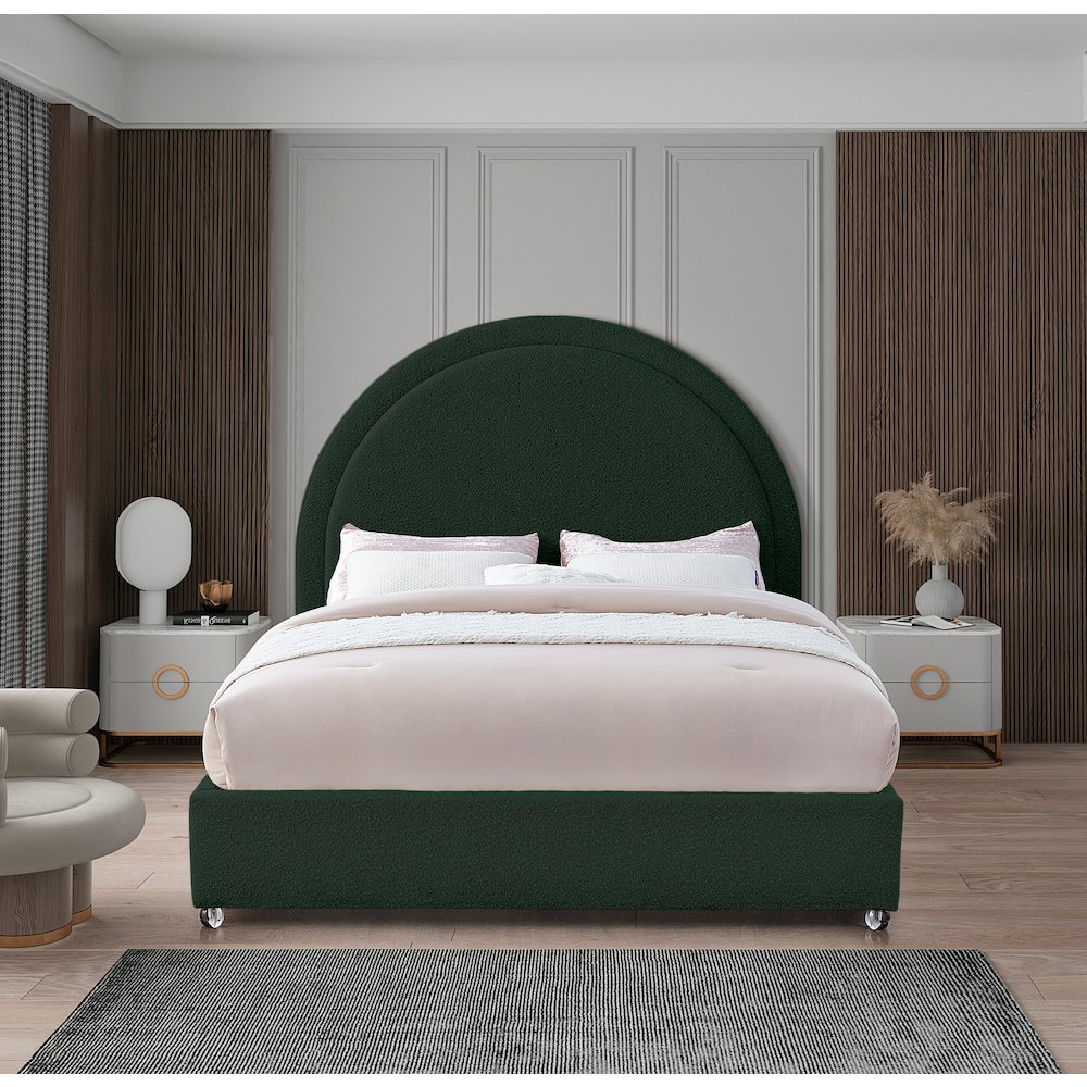 Milo Green Fabric Full Bed. Picture 3