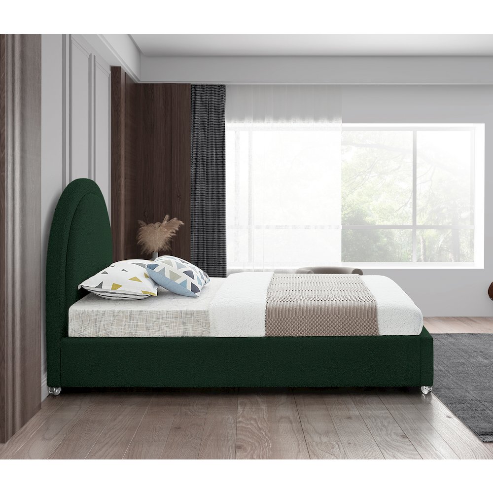 Milo Green Fabric Twin Bed. Picture 4