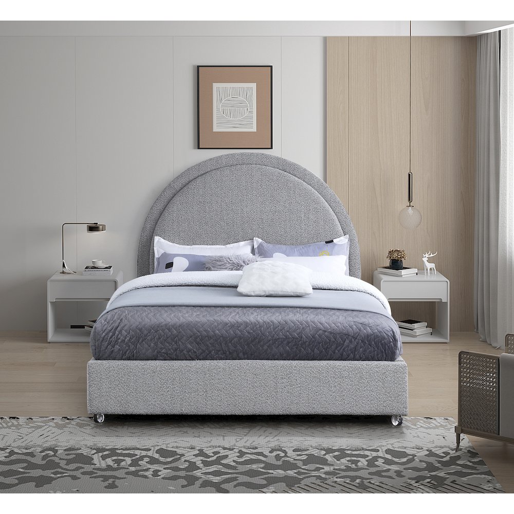 Milo Grey Fabric Full Bed. Picture 3
