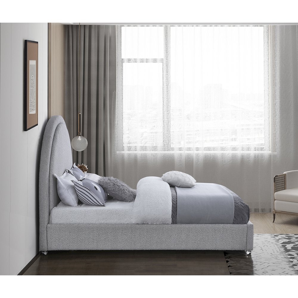 Milo Grey Fabric Full Bed. Picture 4