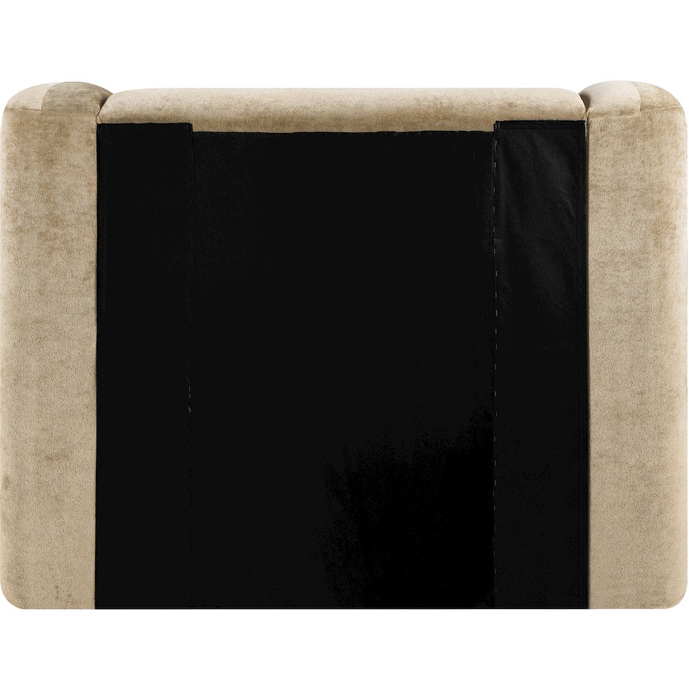 Modena Beige Chenille Fabric Upholstered Twin Bed. Picture 3