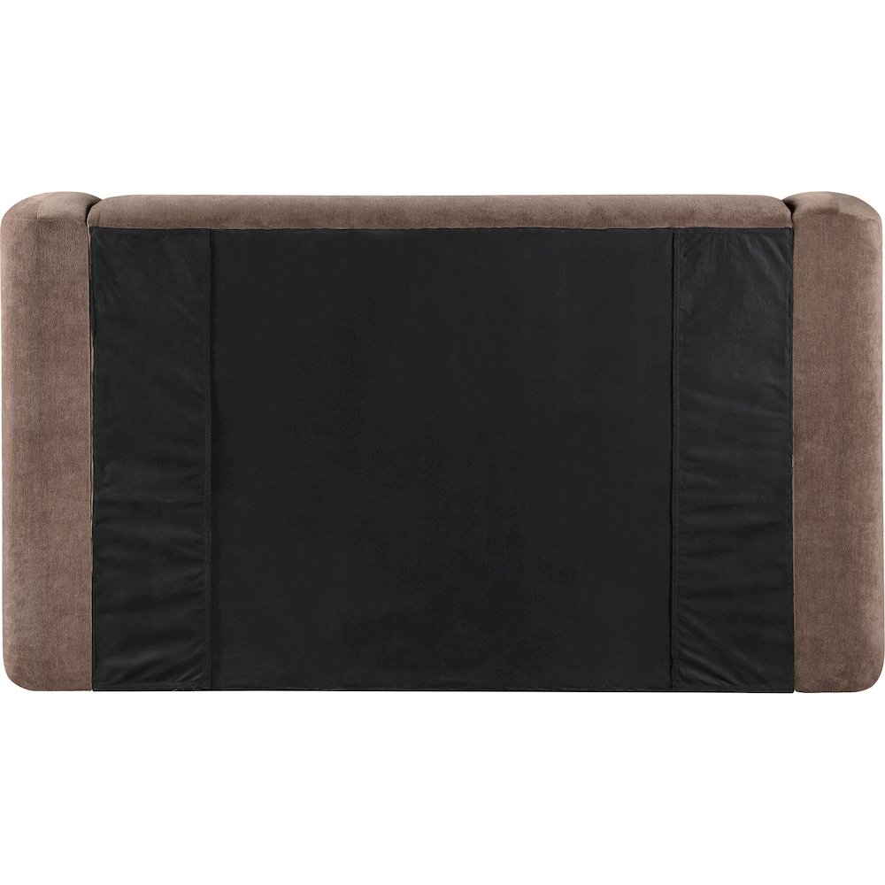 Modena Brown Chenille Fabric Upholstered Full Bed. Picture 3