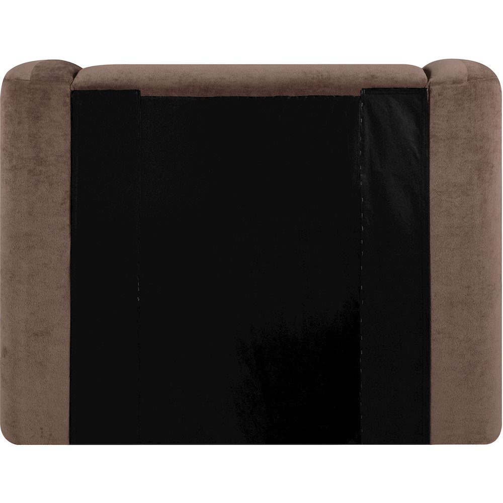 Modena Brown Chenille Fabric Upholstered Twin Bed. Picture 3