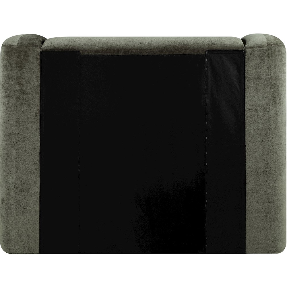 Modena Green Chenille Fabric Upholstered Twin Bed. Picture 3
