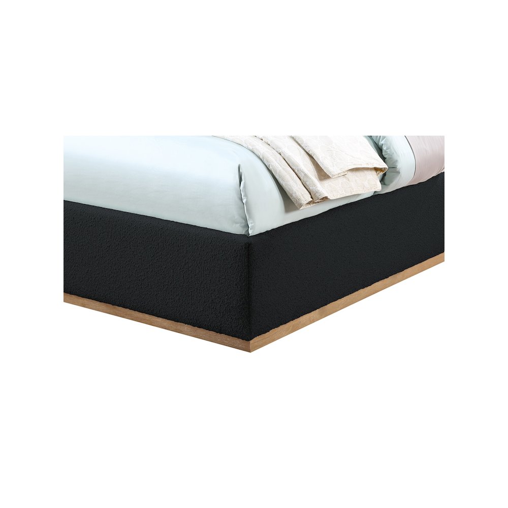 Monaco Black Boucle Fabric Twin Bed. Picture 6