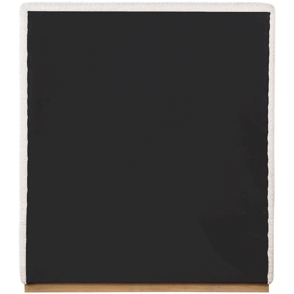 Monaco Cream Boucle Fabric Twin Bed. Picture 5