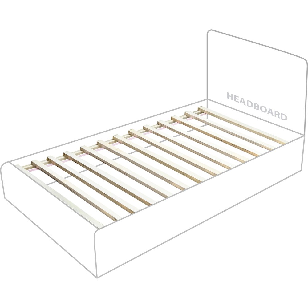 Monaco Cream Boucle Fabric Twin Bed. Picture 7