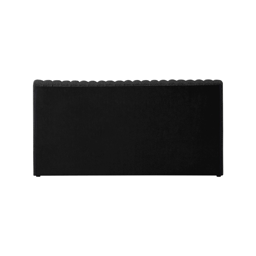 Nash Black Boucle Fabric King Bed. Picture 5