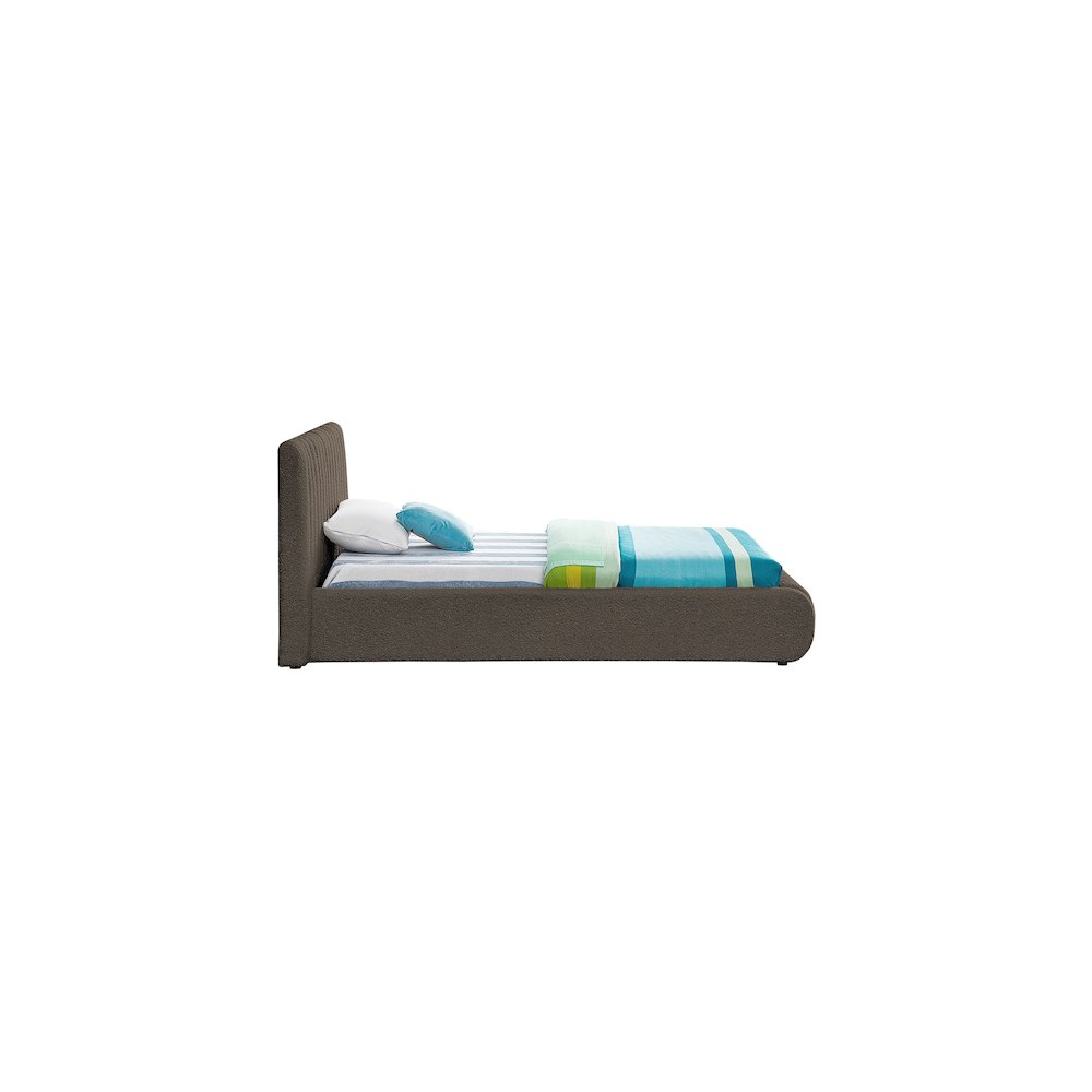Nash Brown Boucle Fabric Twin Bed. Picture 4