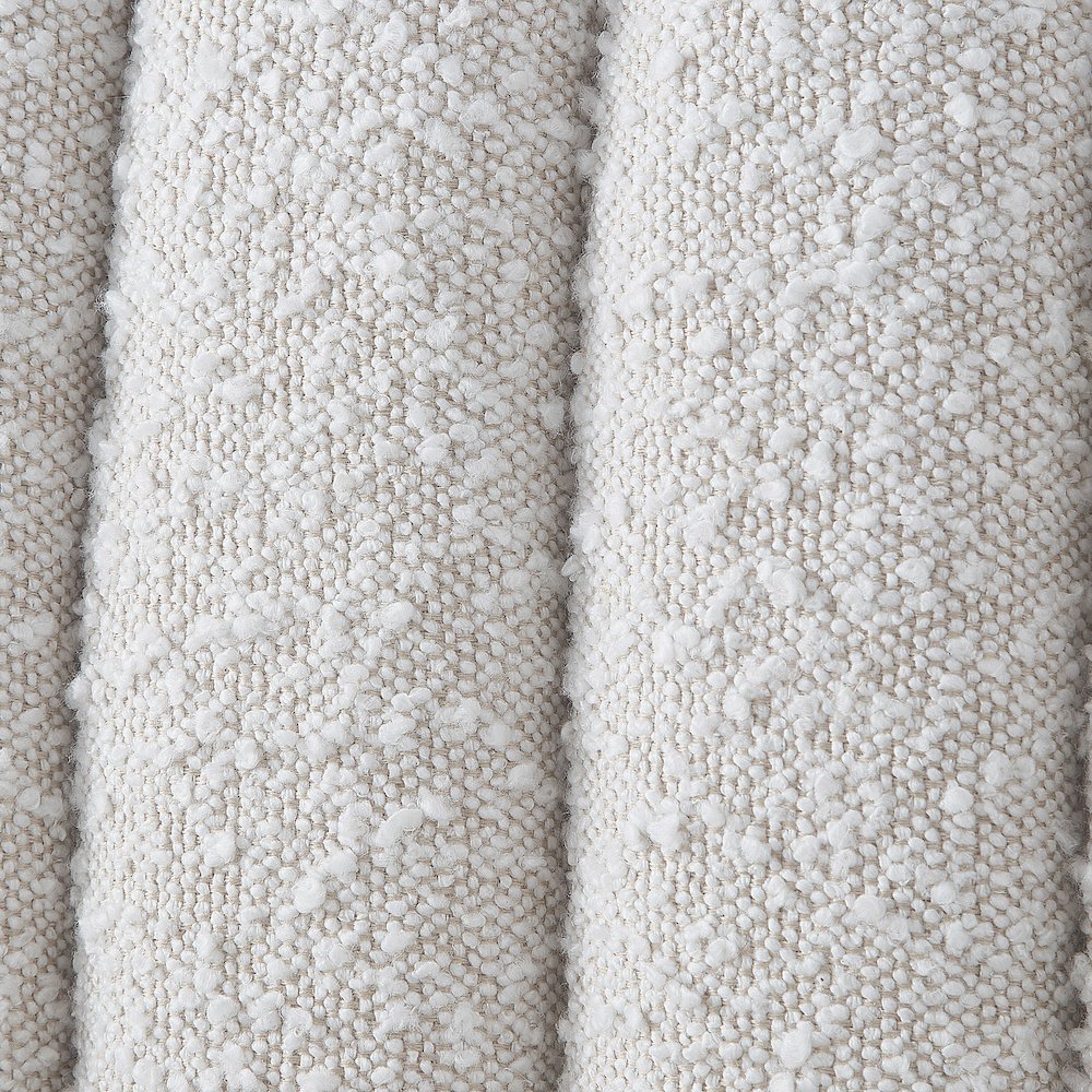 Nash Cream Boucle Fabric Full Bed. Picture 6