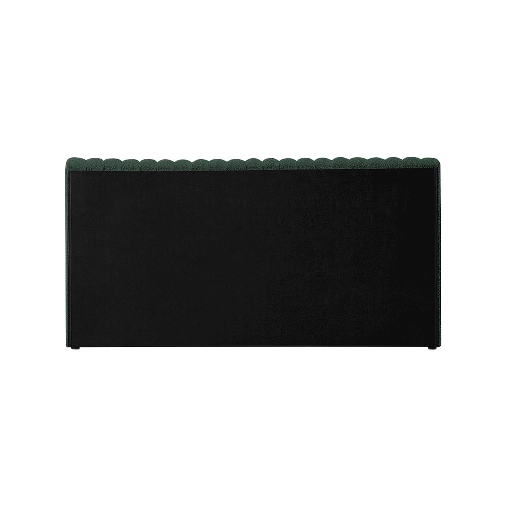 Nash Green Boucle Fabric Queen Bed. Picture 5
