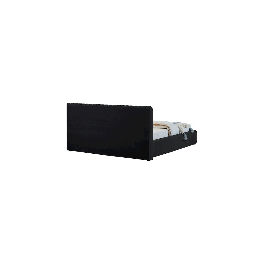 Nico Black Velvet Queen Bed. Picture 6