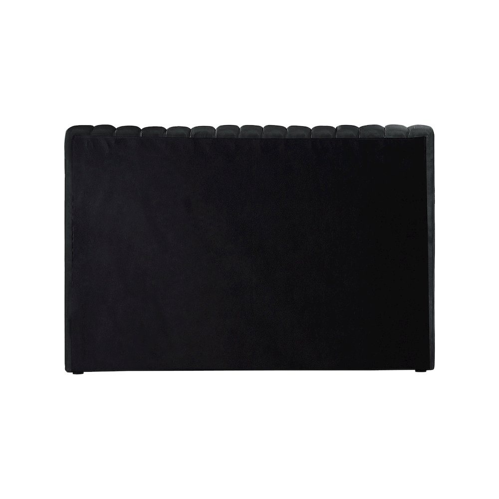 Nico Black Velvet Twin Bed. Picture 5
