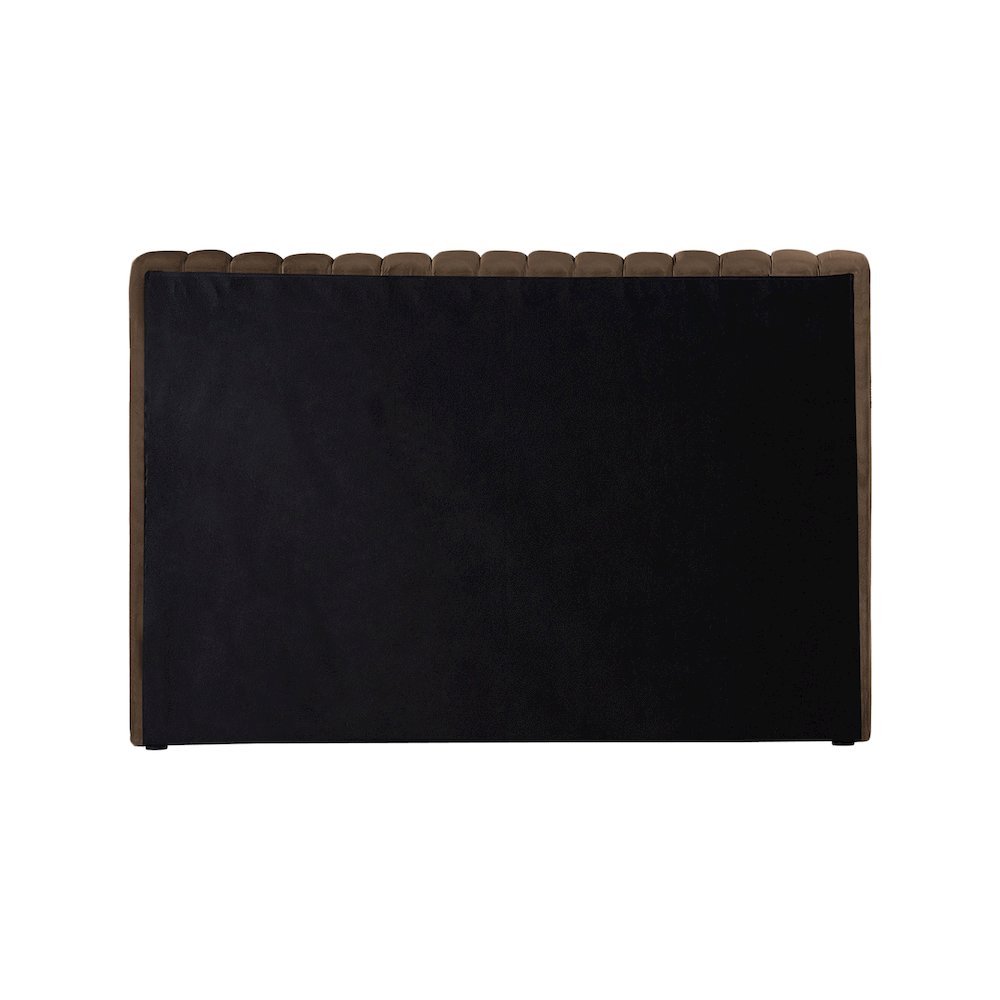 Nico Brown Velvet Twin Bed. Picture 5