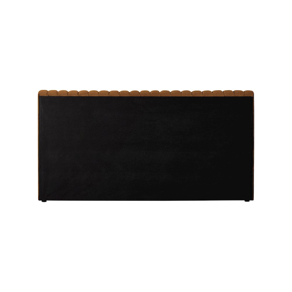 Nico Saddle Velvet King Bed. Picture 5