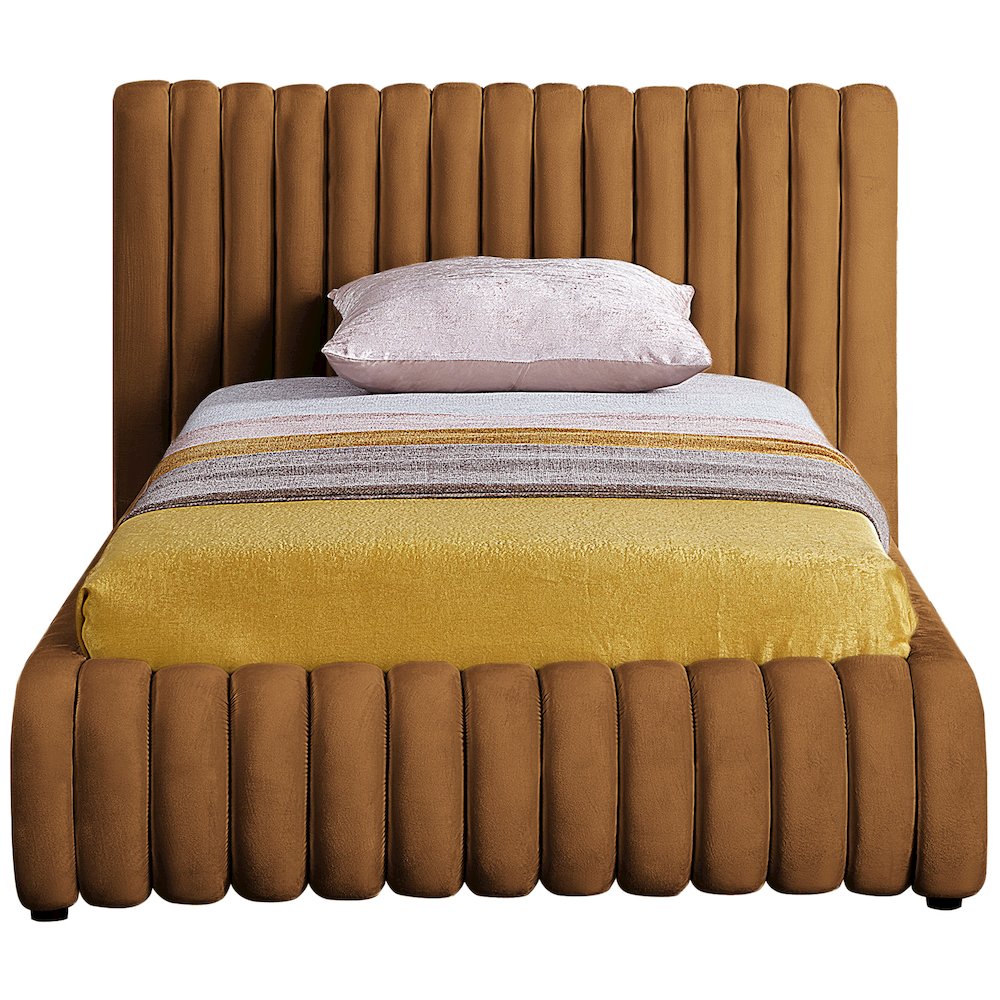 Nico Saddle Velvet Twin Bed. Picture 2