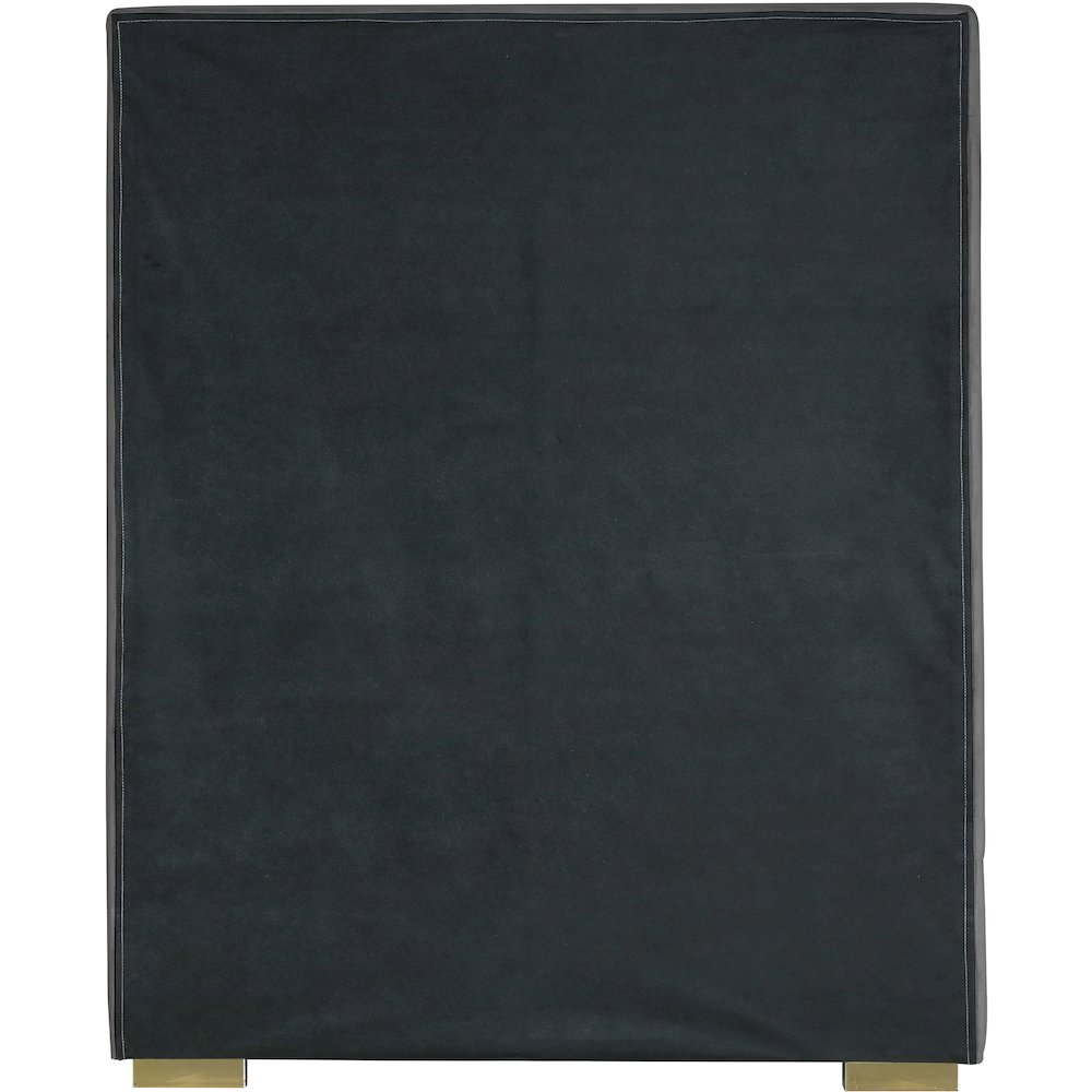 Nora Grey Velvet Twin Bed. Picture 12
