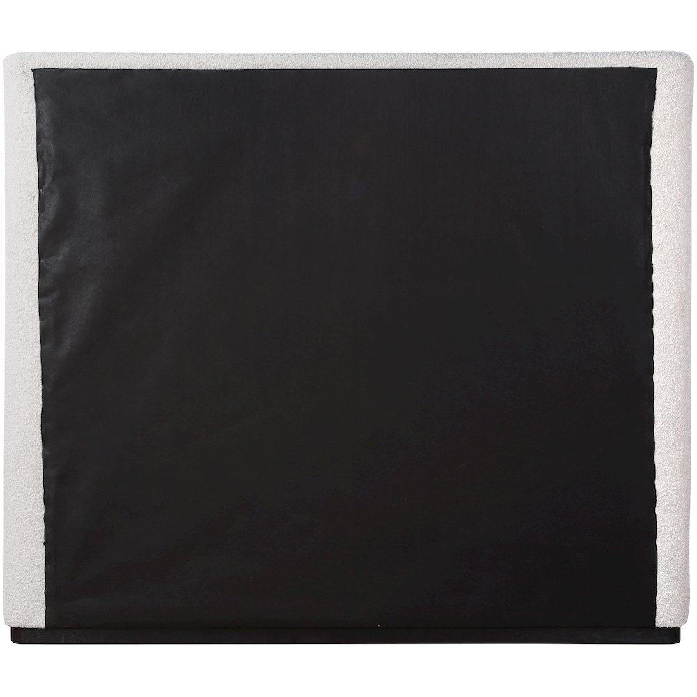 Oliver Cream Boucle Fabric Queen Bed. Picture 5