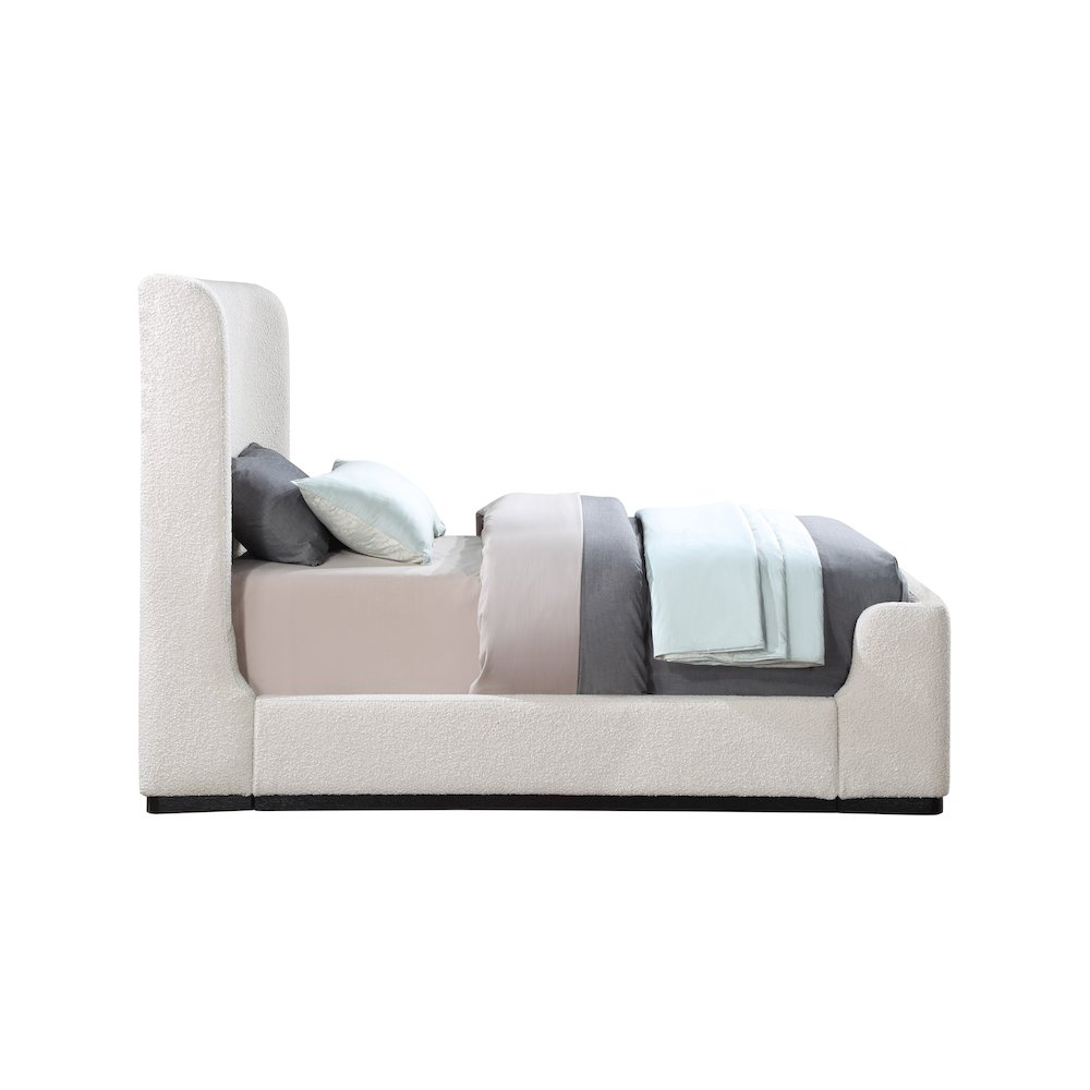 Oliver Cream Boucle Fabric Twin Bed. Picture 4