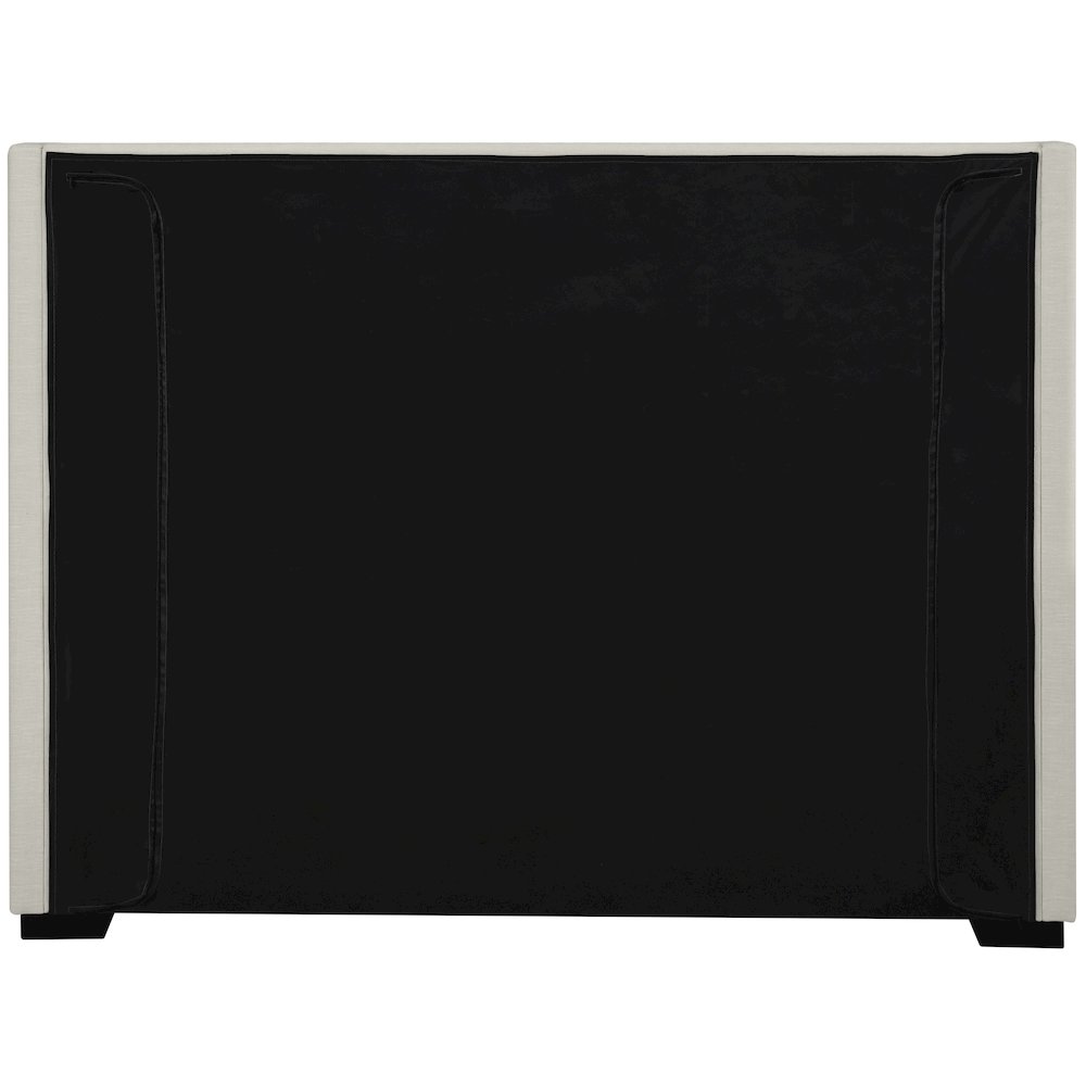 Oxford Beige Linen Textured Fabric Queen Bed. Picture 5