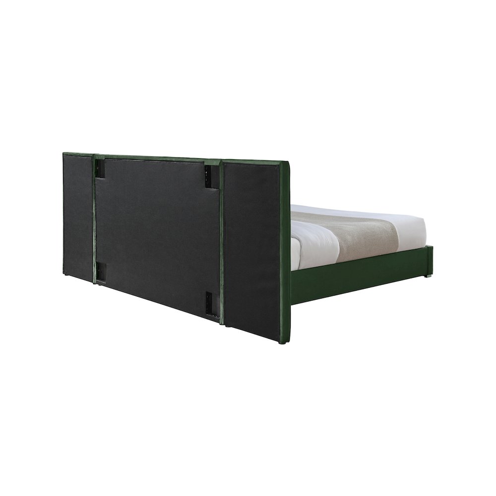 Pablo Green Velvet King Bed. Picture 5