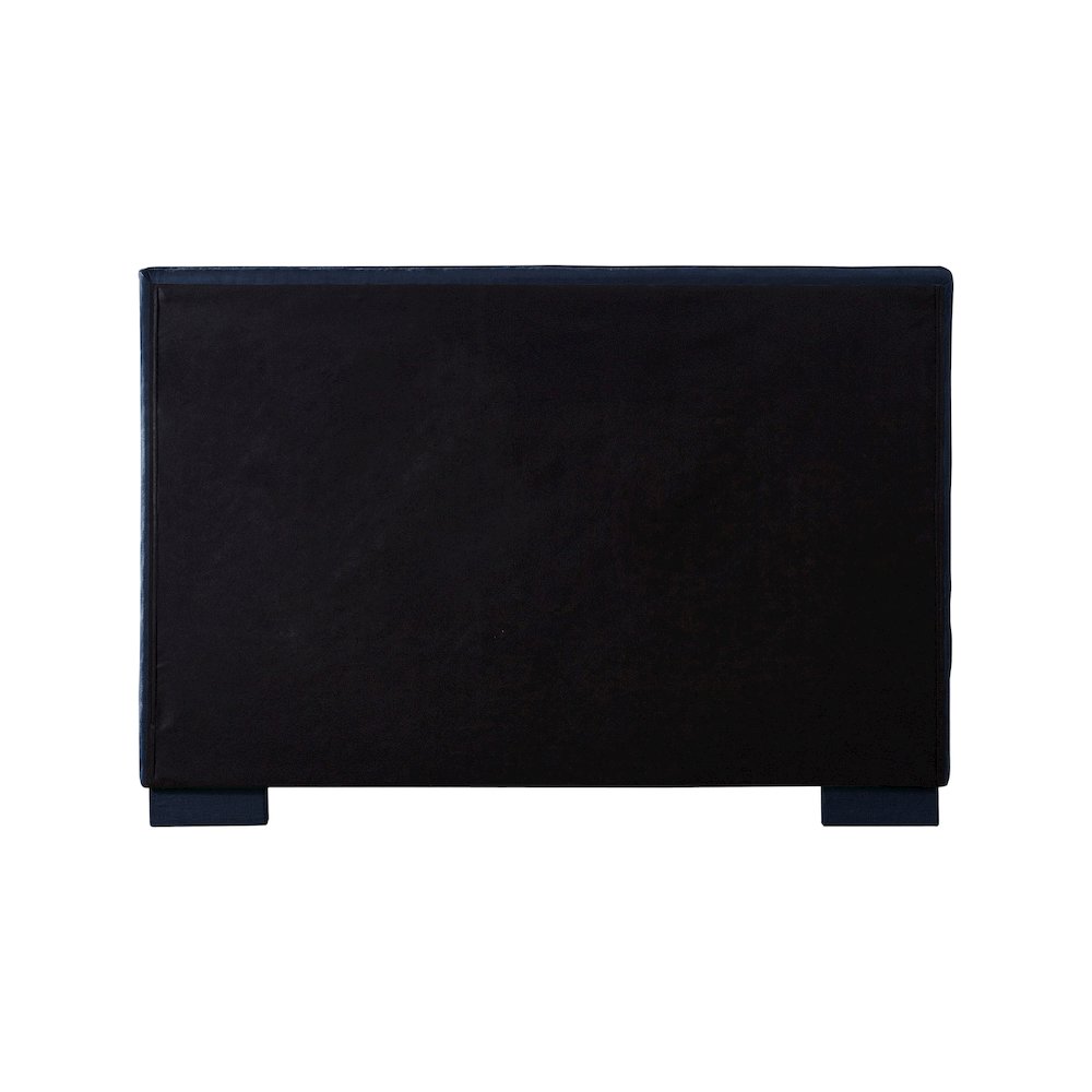 Paxton Navy Chenille Fabric Queen Bed. Picture 5