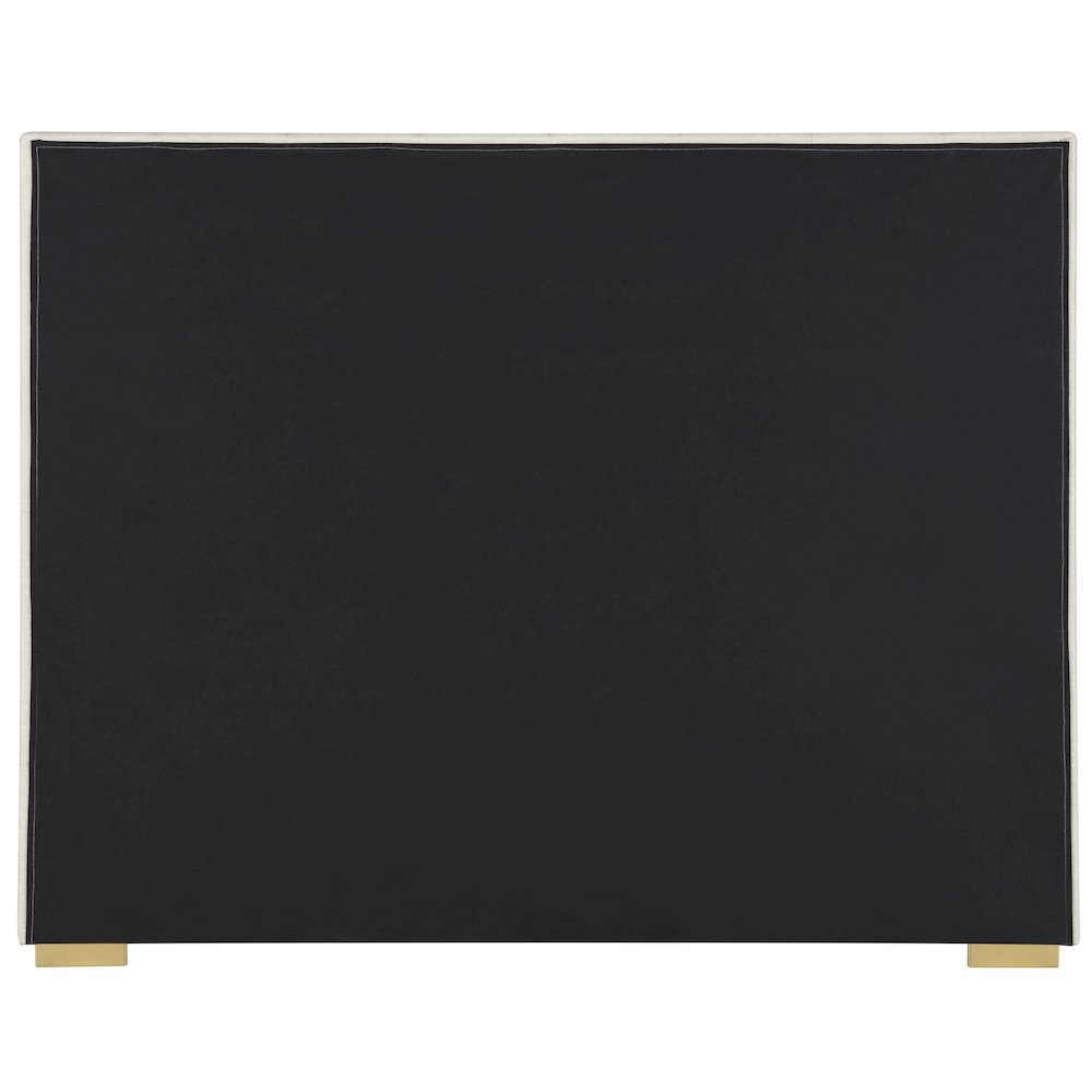 Pierce Beige Linen Textured Fabric Queen Bed. Picture 10
