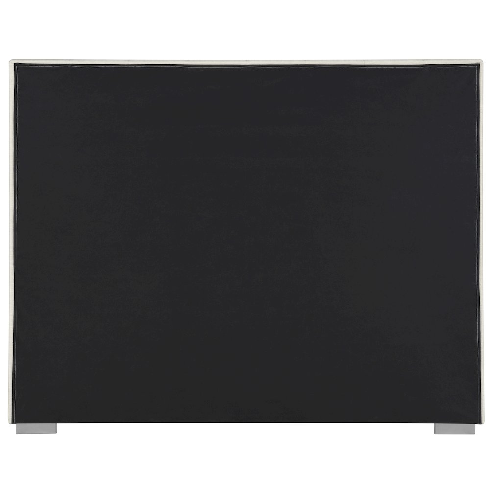 Pierce Beige Linen Textured Fabric Queen Bed. Picture 11