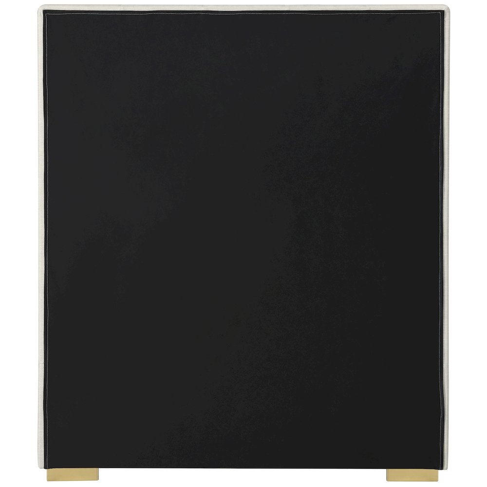 Pierce Beige Linen Textured Fabric Twin Bed. Picture 10