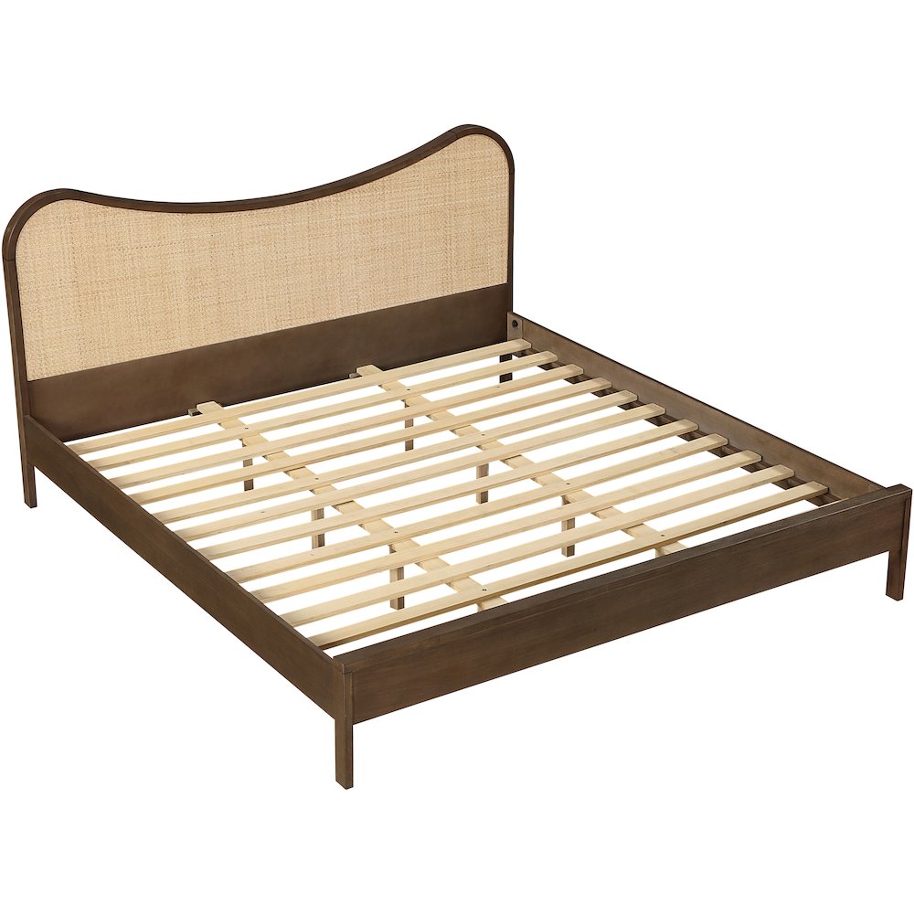 Windsor Brown Solid Wood King Bed (3 Boxes). Picture 5
