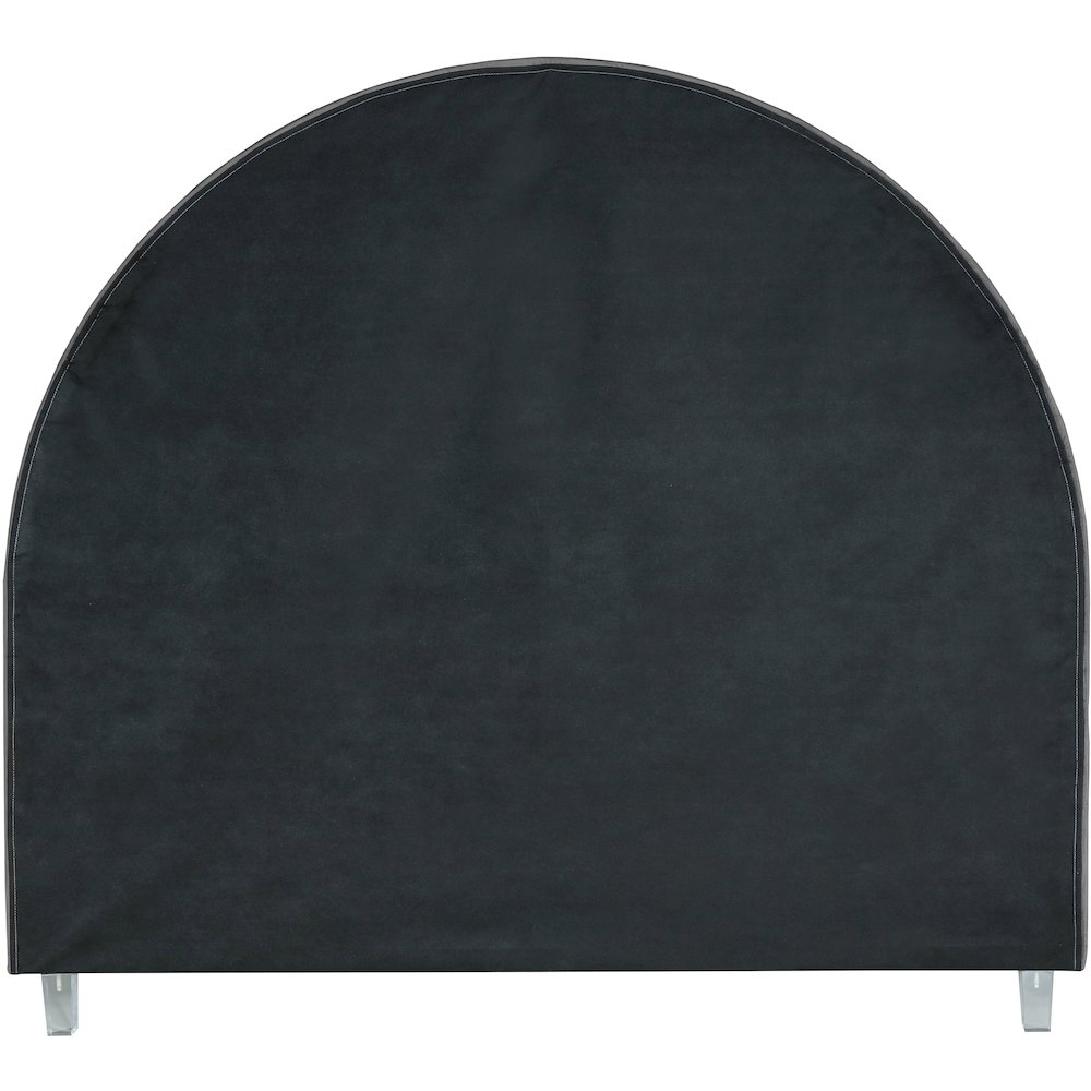 Rainbow Grey Velvet King Bed. Picture 6