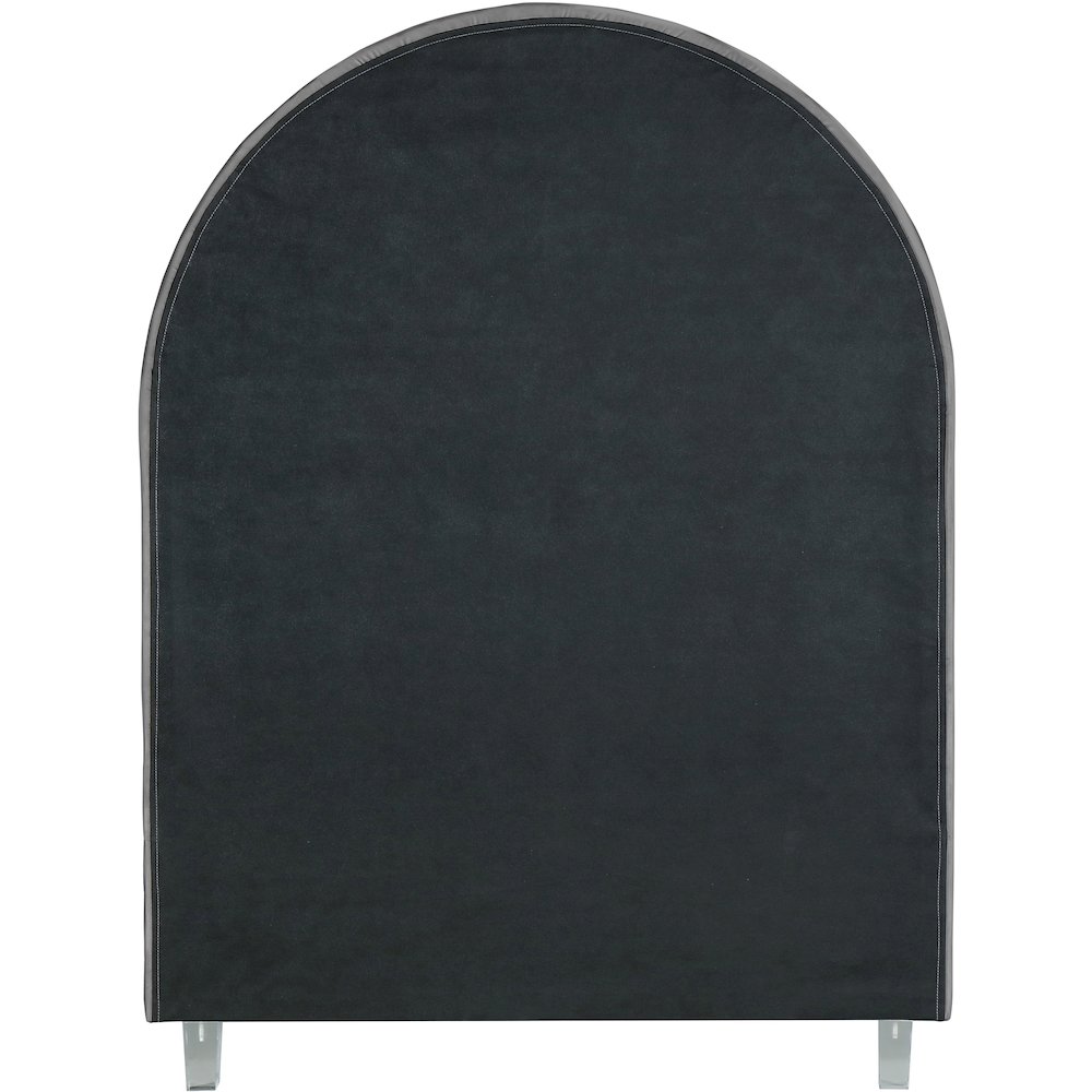 Rainbow Grey Velvet Twin Bed. Picture 6