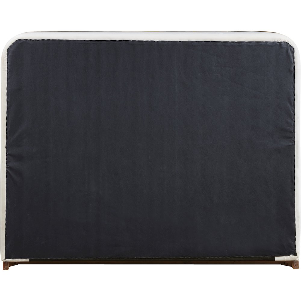 Rava Cream / Beige Velvet Upholstered King Bed. Picture 8