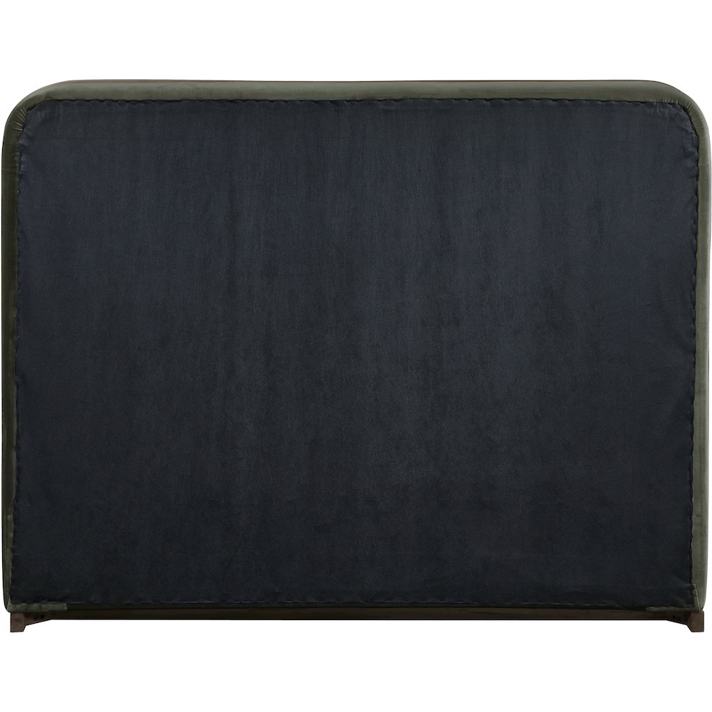 Rava Green / Brown Velvet Upholstered King Bed. Picture 8