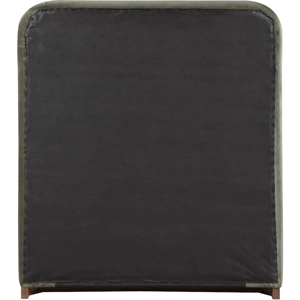 Rava Green / Brown Velvet Upholstered Twin Bed. Picture 8