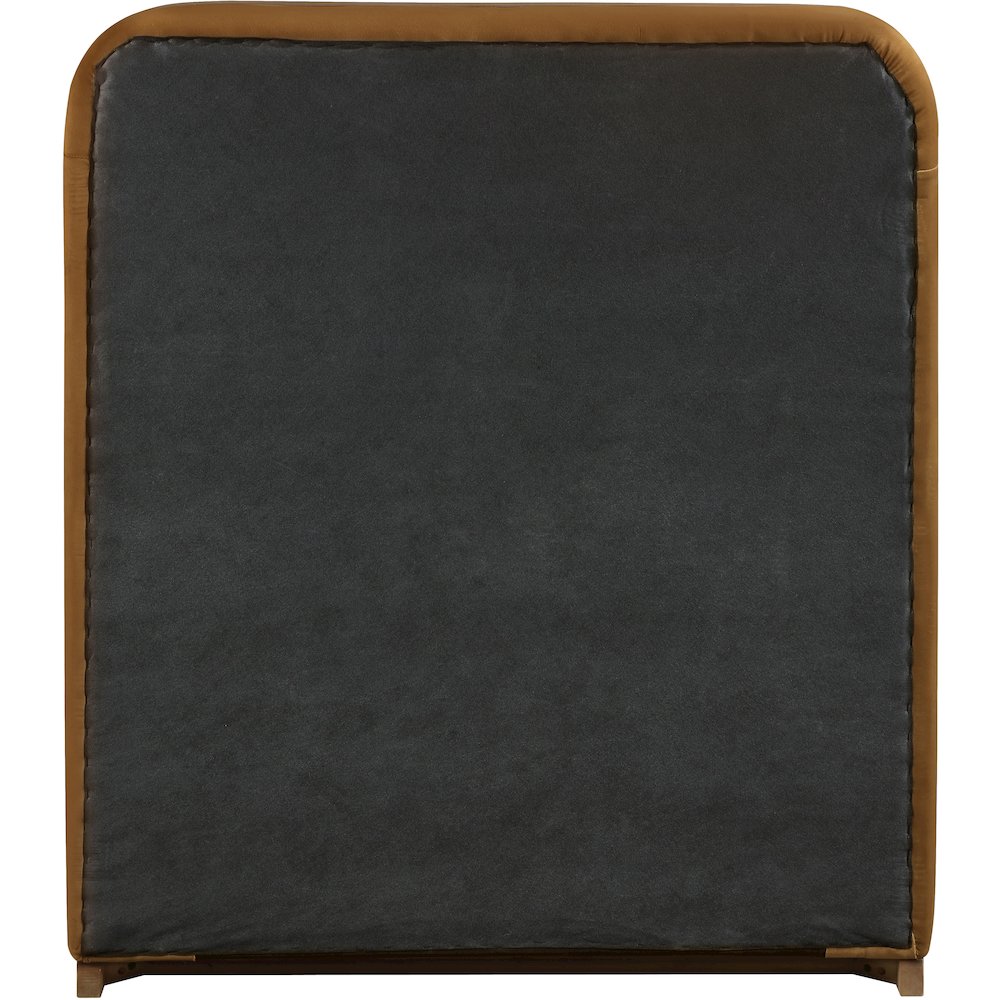 Rava Saddle / Brown Velvet Upholstered Twin Bed. Picture 8