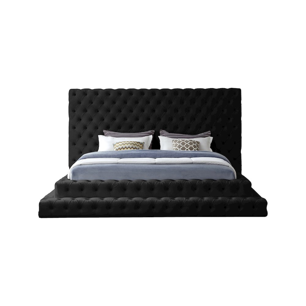 Revel Black Velvet King Bed. Picture 2