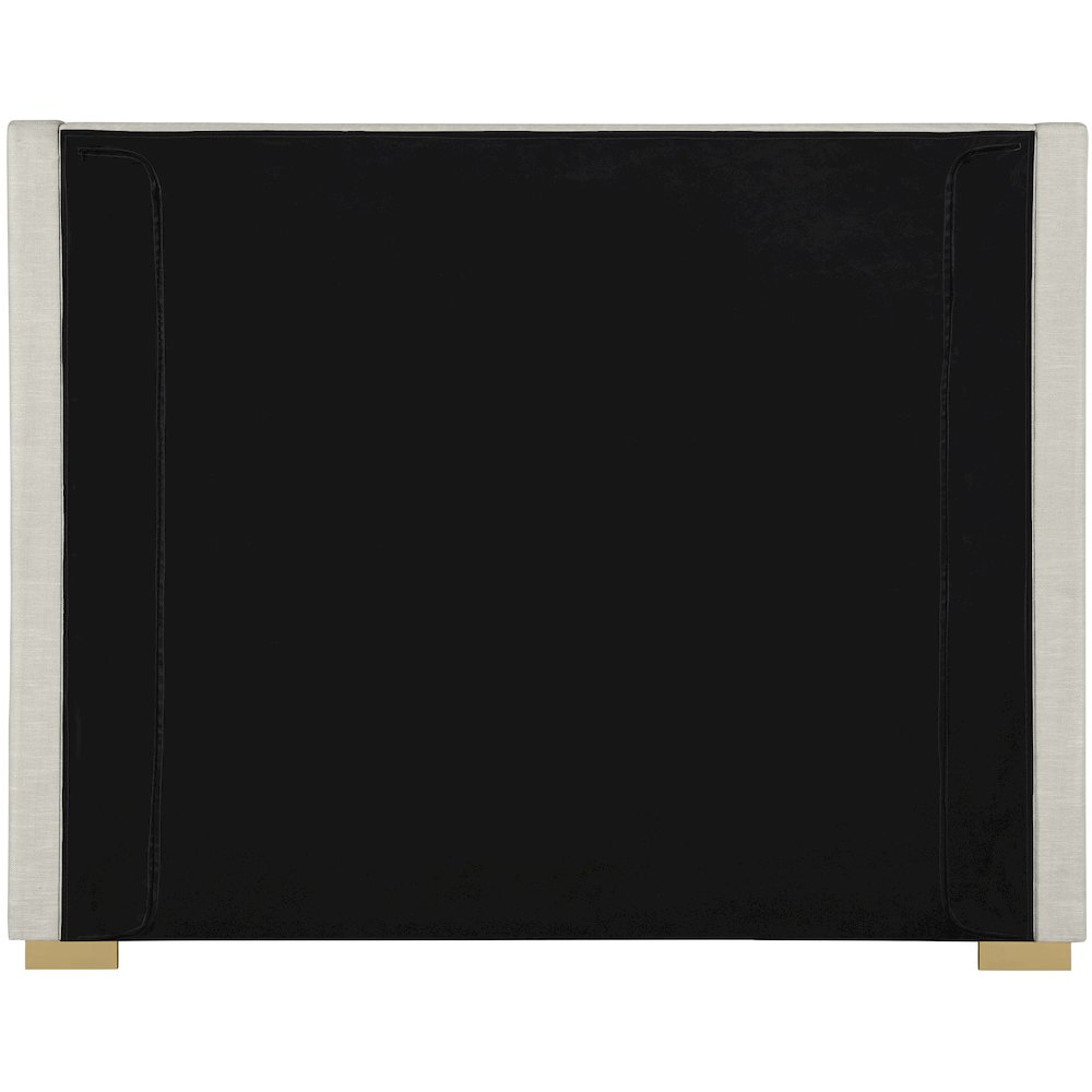 Royce Beige Linen Textured Fabric Queen Bed. Picture 10