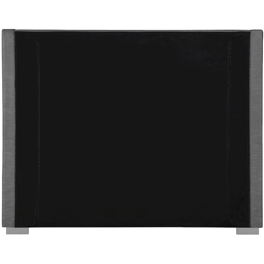 Royce Grey Linen Textured Fabric Full Bed. Picture 11