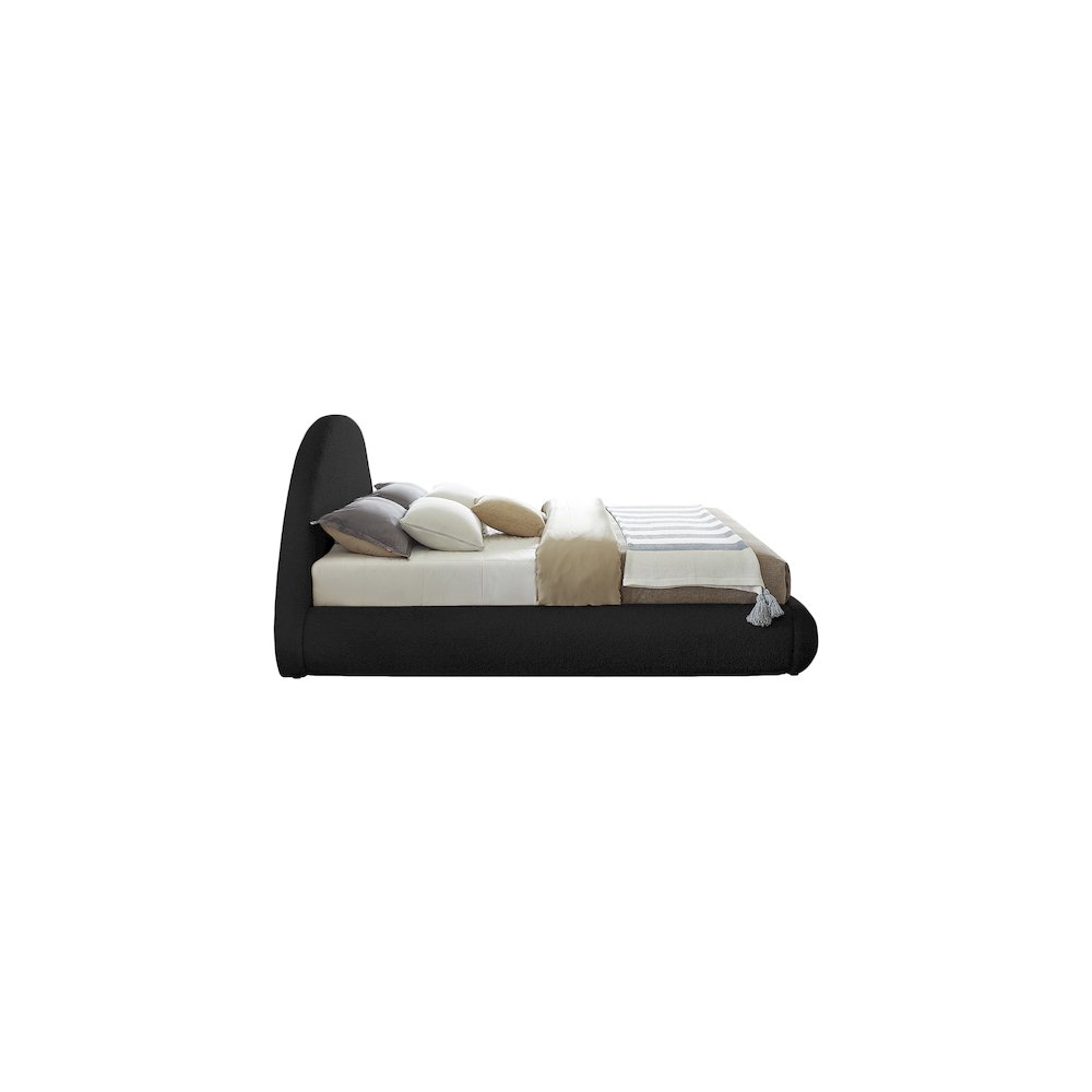 Rudy Black Teddy Fabric Full Bed. Picture 4