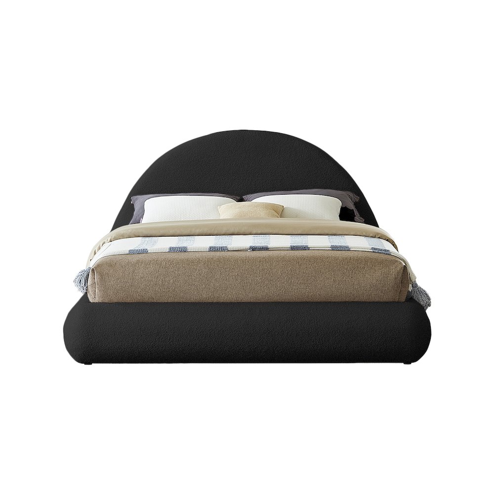 Rudy Black Teddy Fabric King Bed. Picture 2